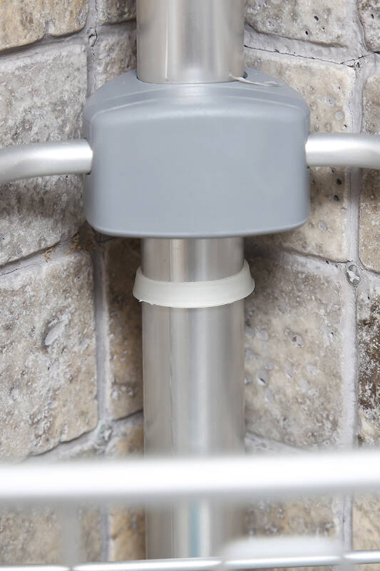 4 Raflı Paslanmaz Alüminyum Banyo Köşe Rafı (E)- Metalik (Montaj Gerektirmez.) - 7