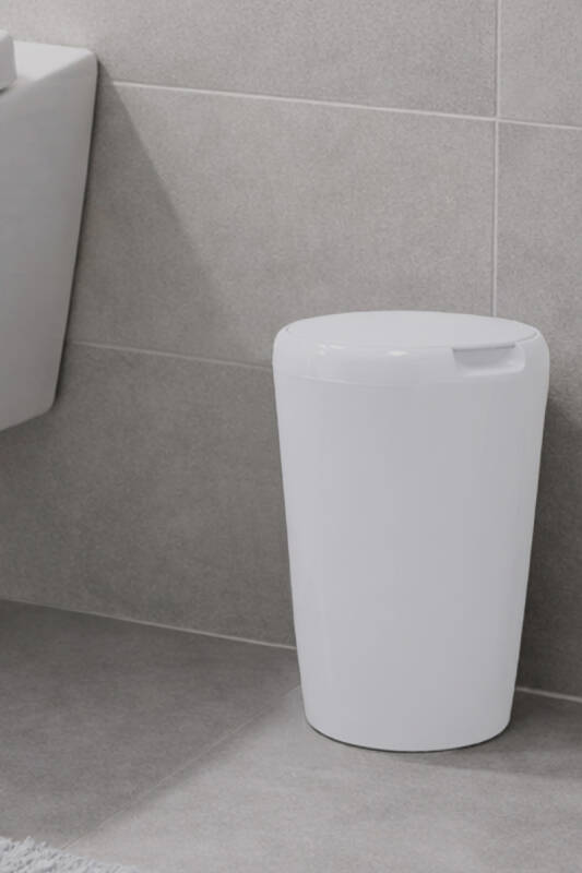 6 LT Banyo Mutfak Tezgah Üstü Çöp kovası - Beyaz - 2