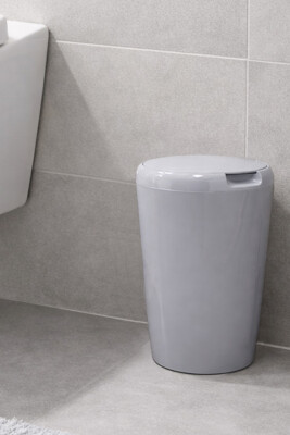 6 LT Banyo Mutfak Tezgah Üstü Çöp kovası - Gri - Primanova (1)