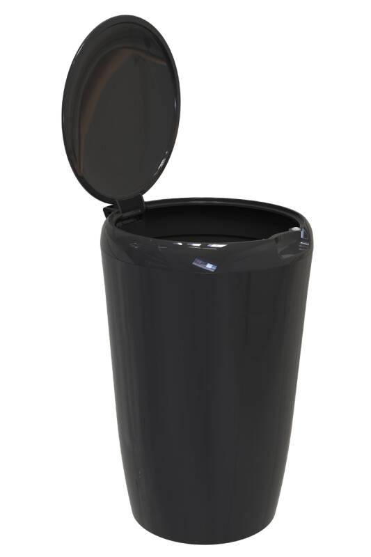 6 LT Banyo Mutfak Tezgah Üstü Çöp kovası - Siyah - 5
