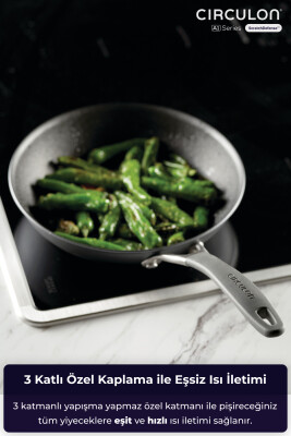 A1 Serisi ScratchDefense Çizilmez Yapışmaz 2'li Kızartma Tava Seti - 22 CM & 26 CM - 8