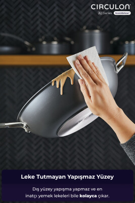 A1 Serisi ScratchDefense Çizilmez Yapışmaz 3 Fonksiyonlu Pişirici (Tencere, Tava, Wok Tek Üründe) - Circulon (1)