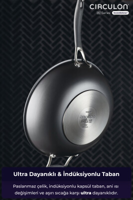 A1 Serisi ScratchDefense Çizilmez Yapışmaz 3 Fonksiyonlu Pişirici (Tencere, Tava, Wok Tek Üründe) - 5