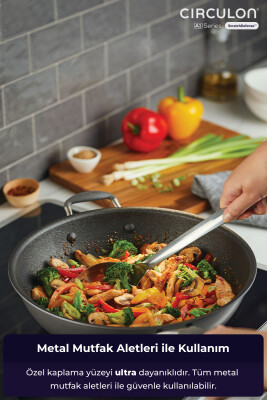 A1 Serisi ScratchDefense Çizilmez Yapışmaz 3 Fonksiyonlu Pişirici (Tencere, Tava, Wok Tek Üründe) - 7