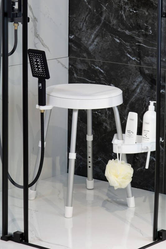 Apollo Döner Tabure Raflı-Beyaz - 1