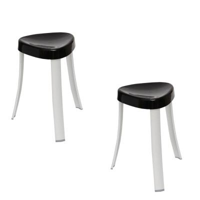 Banyo Mutfak Taburesi Paslanmaz Aluminyum Siyah 2'Li - Primanova