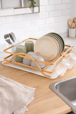 Bianka Paslanmaz Alüminyum Bulaşıklık - Altın - Primanova