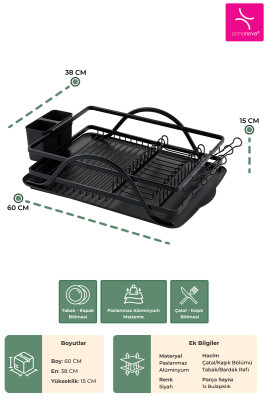 Bianka Paslanmaz Alüminyum Bulaşıklık - Siyah - Primanova (1)