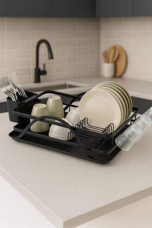 Bianka Paslanmaz Alüminyum Bulaşıklık - Siyah - 1