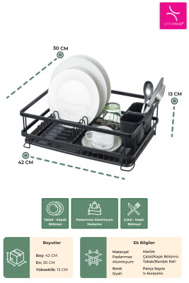 Bianka Paslanmaz Alüminyum Bulaşıklık - Siyah - 3