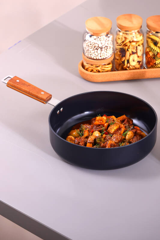 Bıen Alüminyum Döküm Wok Tava, Siyah 20Cm - 4