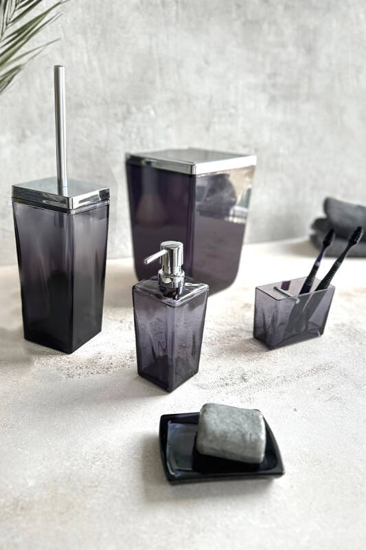Biga Banyo Seti / Şeffaf Siyah - 2