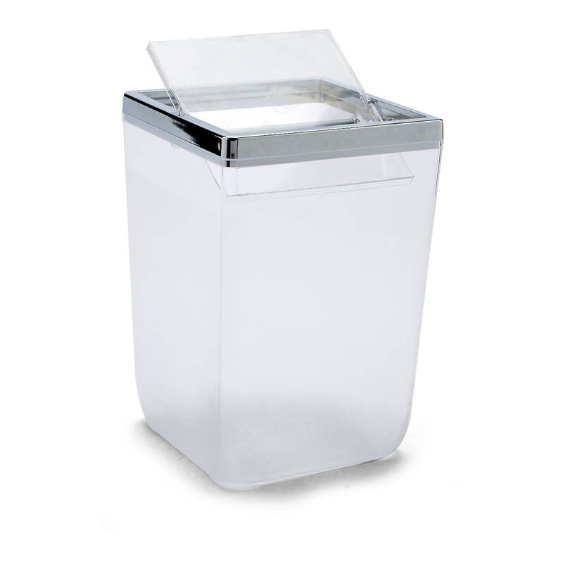 Biga Çöp Kovası 6 Lt Şeffaf-Krom - 6