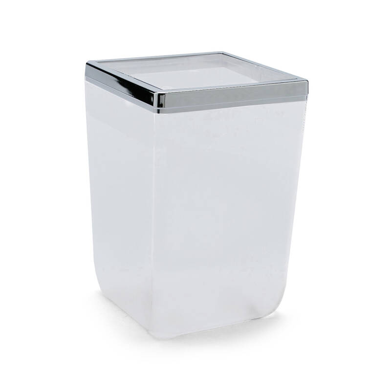 Biga Çöp Kovası 6 Lt Şeffaf-Krom - 7