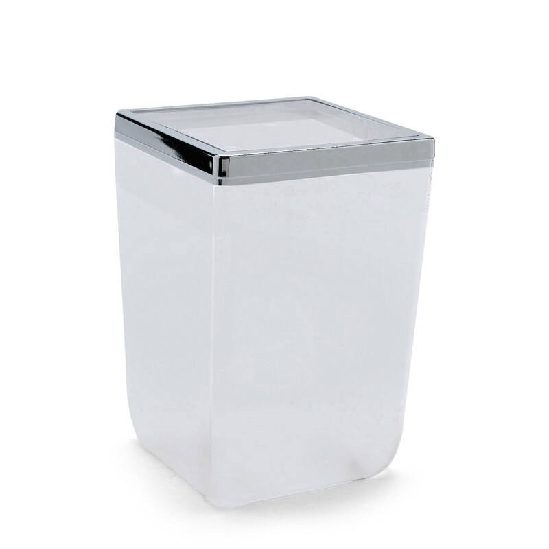 Biga Çöp Kovası 6 Lt Şeffaf-Krom - 4