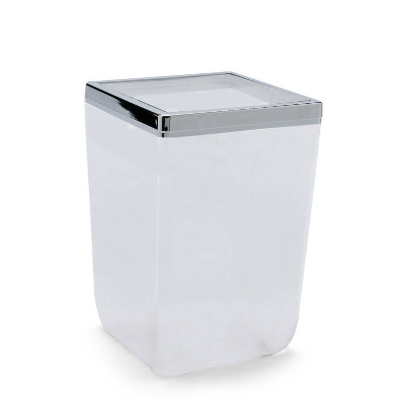 Biga Çöp Kovası 6 Lt Şeffaf-Krom - 1