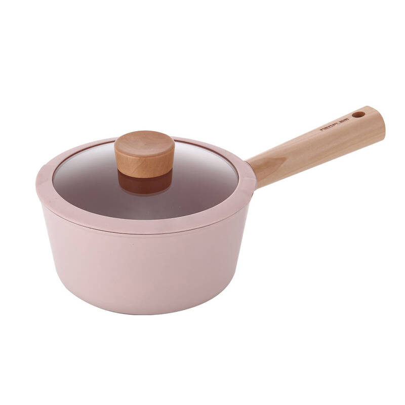 Blossom Cam Kapaklı Alüminyum Döküm Sos Tenceresi 18Cm, Pembe - 6