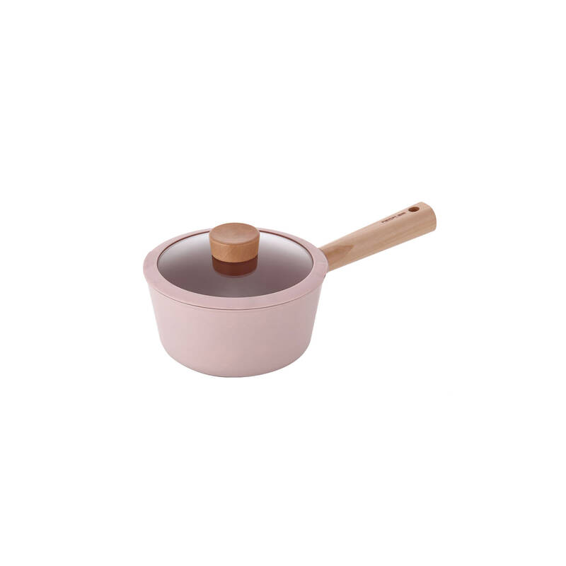 Blossom Cam Kapaklı Alüminyum Döküm Sos Tenceresi 18Cm, Pembe - 5