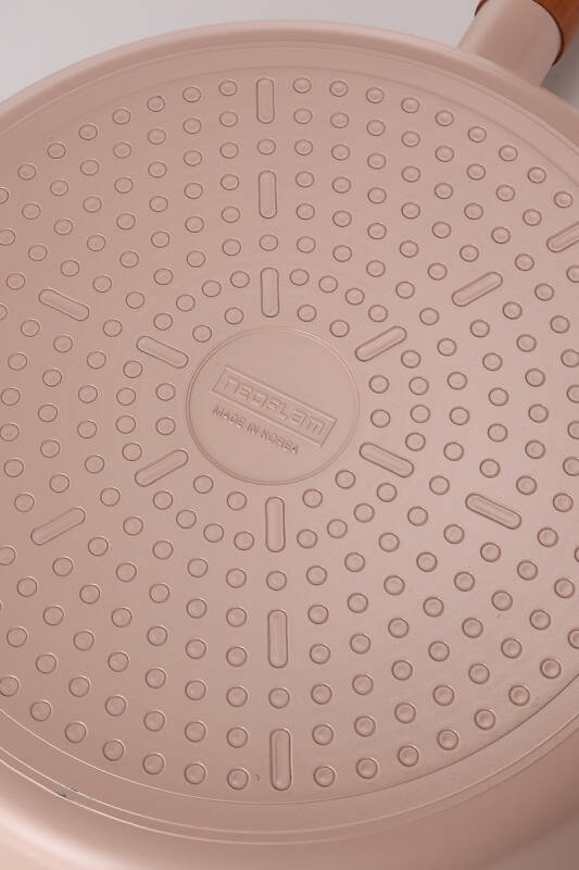 Blossom Seramik Kaplama Alüminyum Döküm 5 Parça Tencere Ve Tava Seti - Pembe - 6