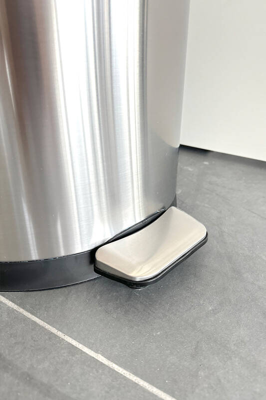 Paslanmaz Çelik Bombe Kapaklı Çöp Kovası 40 Litre Inox - 2