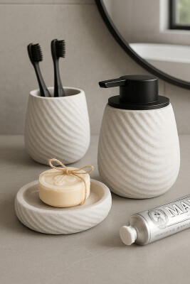 Bradley 3'lü Banyo Seti - Bej - Primanova