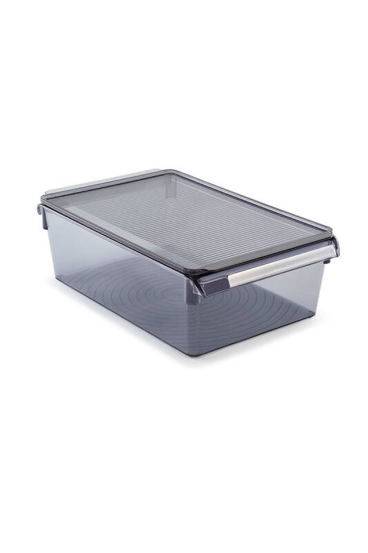 Buzdolabı Içi Organizer Dolap Içi Düzenleyici Raf 310*180*150 Mm Şeffaf Siyah - 6
