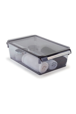 Buzdolabı Içi Organizer Dolap Içi Düzenleyici Raf 310*180*150 Mm Şeffaf Siyah - 8