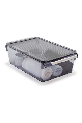 Buzdolabı Içi Organizer Dolap Içi Düzenleyici Raf 310*180*150 Mm Şeffaf Siyah - 3