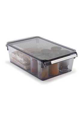 Buzdolabı Içi Organizer Dolap Içi Düzenleyici Raf 310*180*150 Mm Şeffaf Siyah - 4