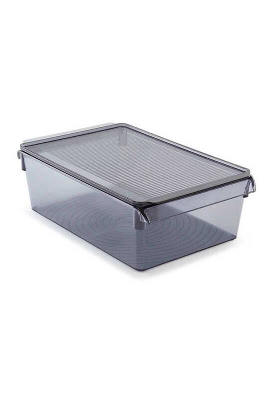 Buzdolabı Içi Organizer Dolap Içi Düzenleyici Raf 310*180*150 Mm Şeffaf Siyah - 1