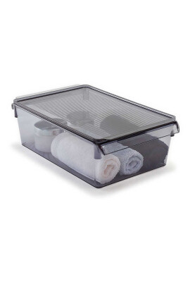 Buzdolabı Içi Organizer Dolap Içi Düzenleyici Raf 310*180*150 Mm Şeffaf Siyah - 4