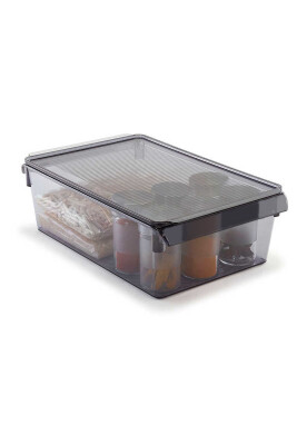 Buzdolabı Içi Organizer Dolap Içi Düzenleyici Raf 310*180*150 Mm Şeffaf Siyah - 5