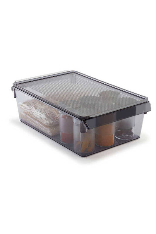 Buzdolabı Içi Organizer Dolap Içi Düzenleyici Raf 310*180*150 Mm Şeffaf Siyah - 5