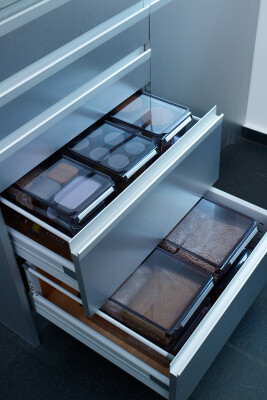 Buzdolabı Içi Organizer Dolap Içi Düzenleyici Raf 310*180*150 Mm Şeffaf Siyah - 7