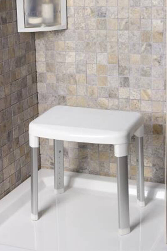 Cappadocıa Paslanmaz Aluminyum Geniş Yüzeyli Banyo Taburesi 130 Kg Taşıma Kapasitesi - 1