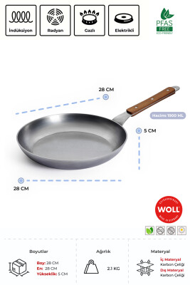Carbon Steel Kızartma Tavası 28 CM - 3