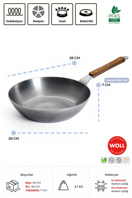 Carbon Steel Sote Tavası 28 CM - 3
