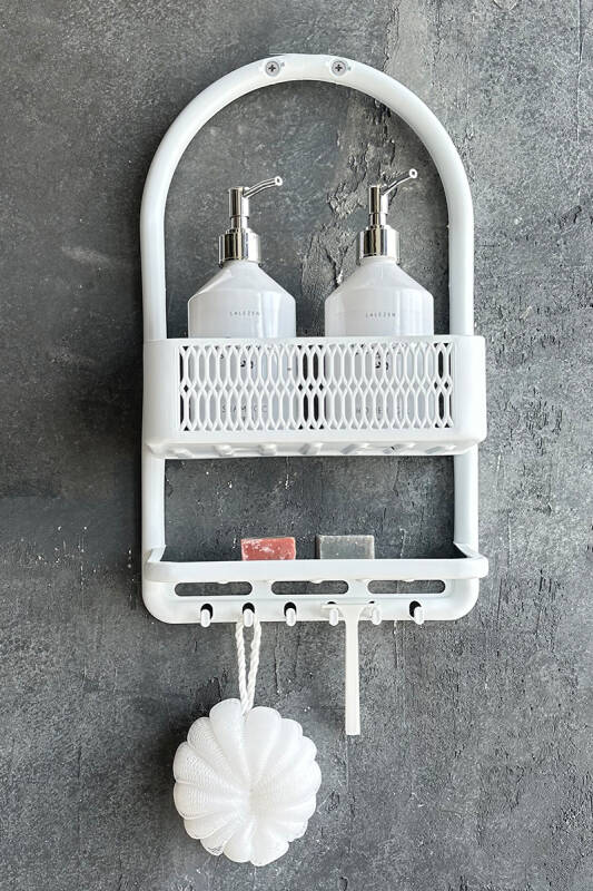 Ceres, Plastik Banyo Duş Rafı-Beyaz - 1