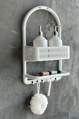 Ceres, Plastik Banyo Duş Rafı-Beyaz - 2