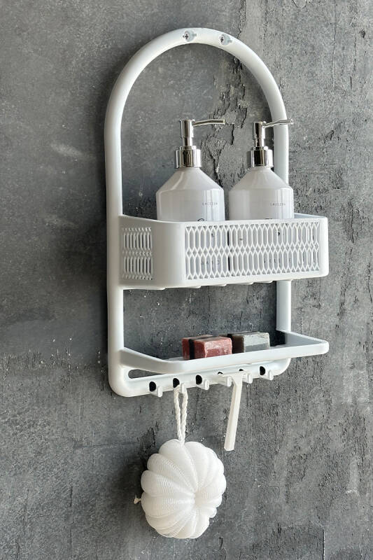 Ceres Plastik Banyo Duş Rafı - Beyaz - 2