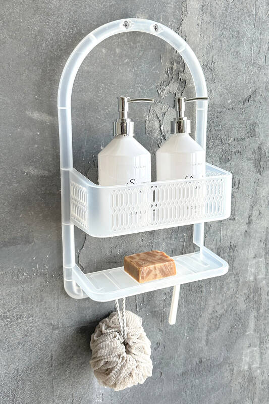 Ceres, Plastik Banyo Duş Rafı-Şeffaf - 2