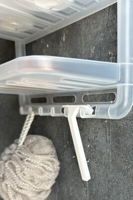 Ceres, Plastik Banyo Duş Rafı-Şeffaf - 4