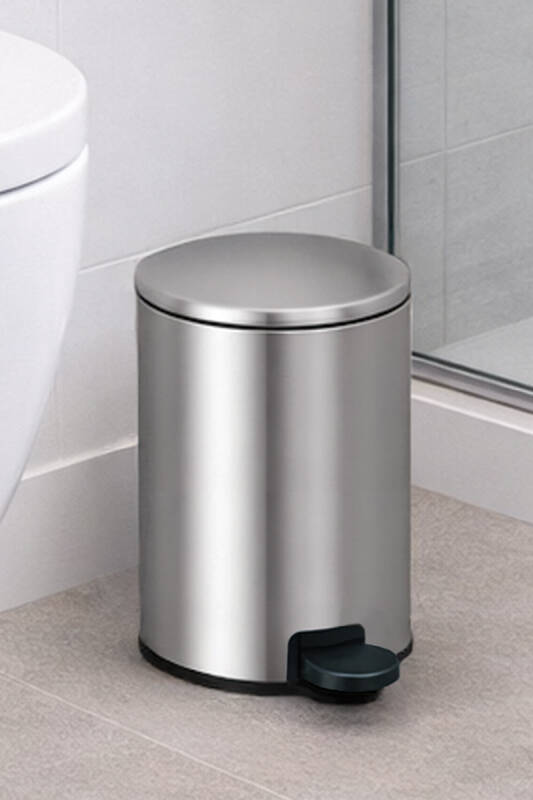 Cigo 3 LT Banyo Mutfak Ofis Çelik Çöp Kovası - Metalik - 1