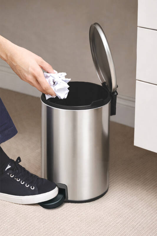 Cigo 3 LT Banyo Mutfak Ofis Çelik Çöp Kovası - Metalik - 2