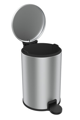 Cigo 3 LT Banyo Mutfak Ofis Çelik Çöp Kovası - Metalik - 4