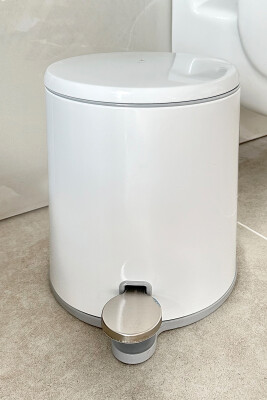 Cigo Banyo Çöp Kovası Tuvalet Fırçası 2'Li Beyaz - Primanova (1)