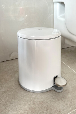 Cigo Banyo Çöp Kovası Tuvalet Fırçası 2'Li Beyaz - 3