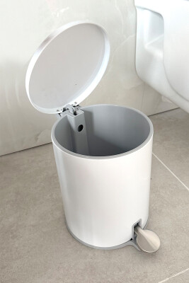 Cigo Banyo Çöp Kovası Tuvalet Fırçası 2'Li Beyaz - 4