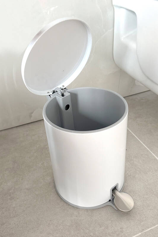 Cigo Banyo Çöp Kovası Tuvalet Fırçası 2'Li Beyaz - 4