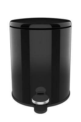 Cigo Banyo Çöp Kovası Tuvalet Fırçası Set 2'Li Siyah - Primanova (1)